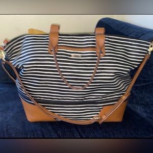 SD Your Adventure Awaits travel tote Striped